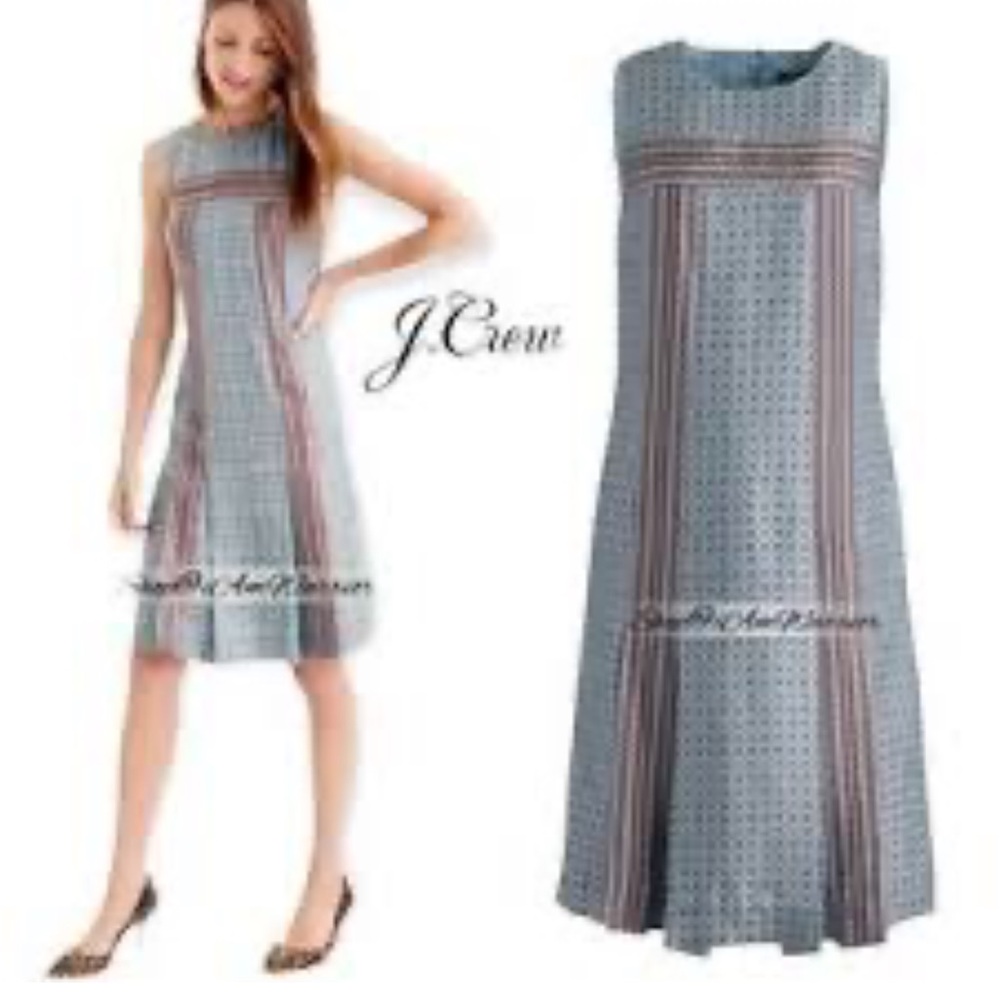 J Crew Sleeveless Silk Twill Dress Foulard Print Size 2